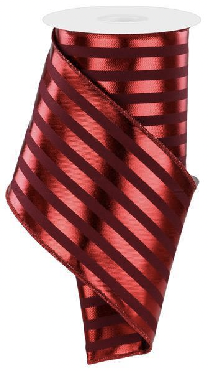 4 X10YD METALLIC VERTICAL STRIPES WINE RED Juniper Hill Home 4-x10yd-metallic-vertical-stripes-wine-red-juniper-hill-home